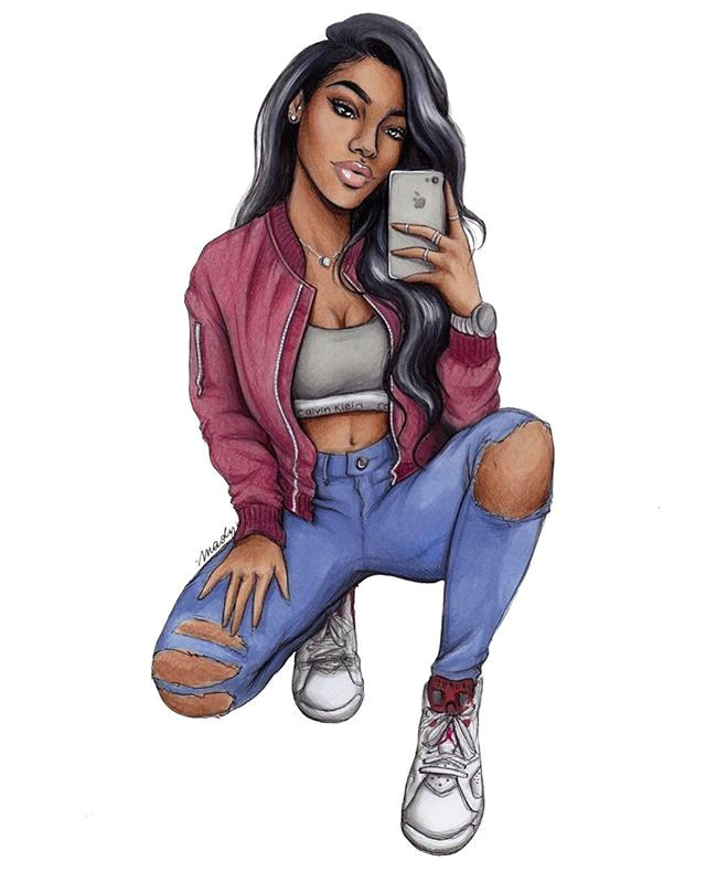 Drawing Of A Girl Nike Flexing In them Maroons Sketch Fashionsketch Fashiondrawing