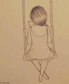 Drawing Of A Girl On A Swing Die 39 Besten Bilder Von Abmalen Sketches Drawing Art Und Pencil