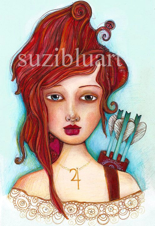 Drawing Of A Girl On Fire the Last Of the Fire Signs My Sagittarius Girl S Red is Muted and