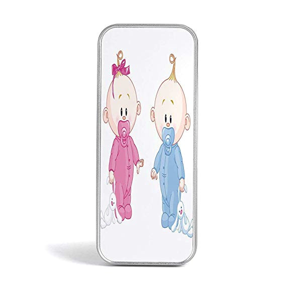 Drawing Of A Girl On Her Phone Amazon Com Eco Friendly Mini Pencil Box Gender Reveal Gift