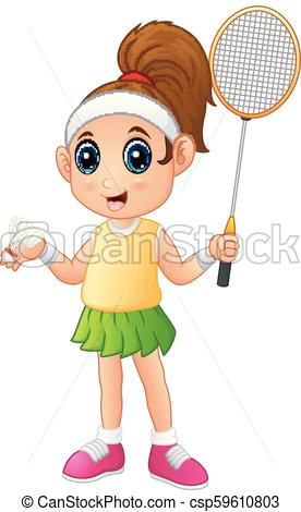 Drawing Of A Girl Playing Badminton Badminton Girl Clip Art and Stock Illustrations 445 Badminton Girl