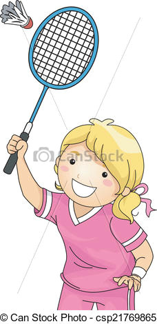 Drawing Of A Girl Playing Badminton Badminton Girl Clip Art and Stock Illustrations 445 Badminton Girl