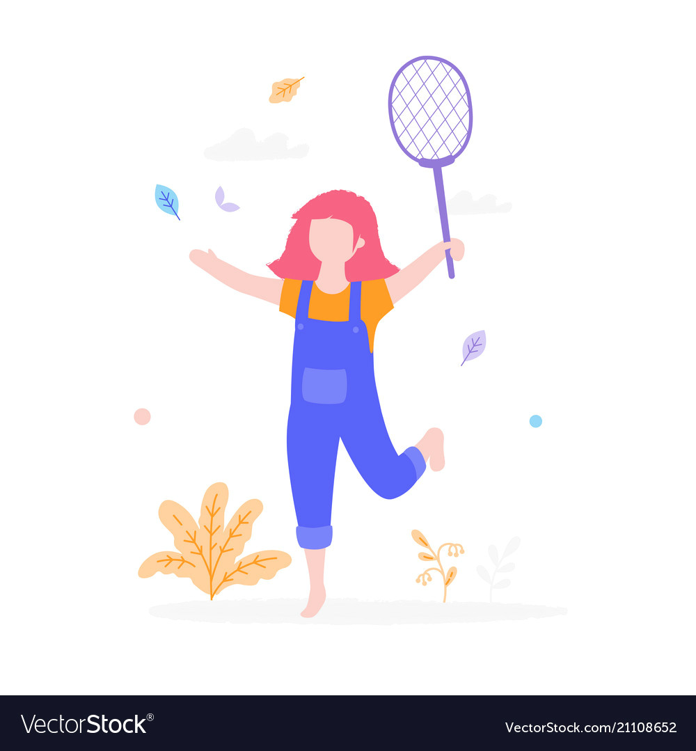 Drawing Of A Girl Playing Badminton Badminton Girl Player Racket Vector Images 66