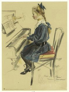 Drawing Of A Girl Playing Piano 194 Best Piano Girls Images Piano Piano Girl Music