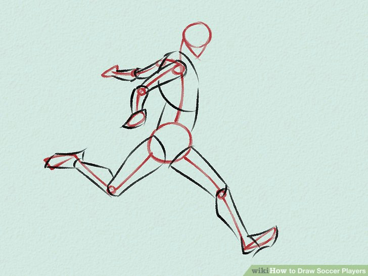 Drawing Of A Girl Playing soccer How to Draw soccer Players Wikihow