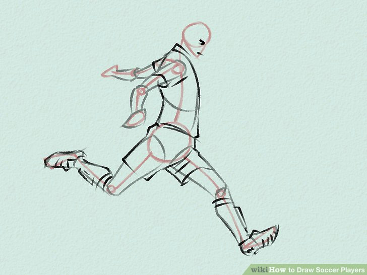 Drawing Of A Girl Playing soccer How to Draw soccer Players Wikihow