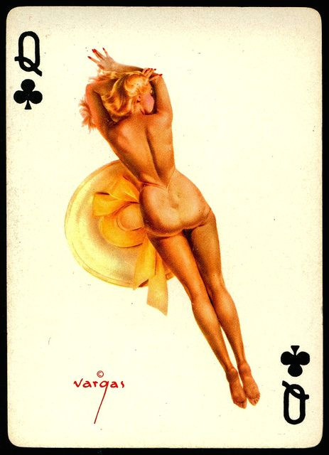 Drawing Of A Girl Playing Vargas Pin Ups Queen Of Clubs the Art Of Alberto Vargas Ii Pin