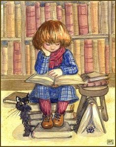 Drawing Of A Girl Reading A Book 551 Best the Lady and the Book Images Books to Read Reading Art