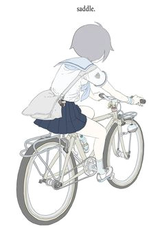 Drawing Of A Girl Riding A Bike 114 Best Character Pose Cycling Images Character Design