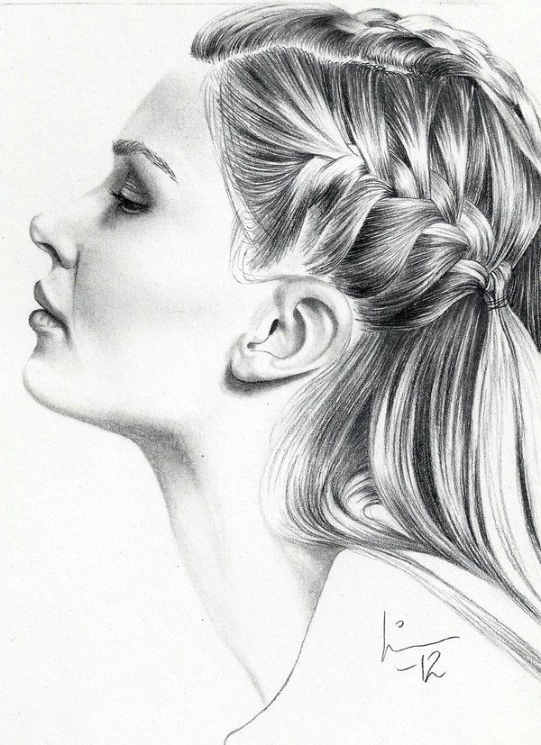 Drawing Of A Girl Side Face Simple Beauty 3 by Linnfeyling Deviantart Com On Deviantart Art