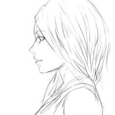 Drawing Of A Girl Side View Anime Girl Drawing Side View Faces Drawi