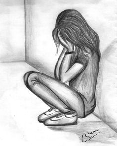 Drawing Of A Girl Sitting Alone 117 Best Sketches Images Pencil Drawings Drawing Art How to