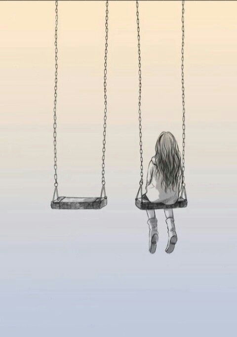 Drawing Of A Girl Sitting On A Swing Omg I Was Looking at This Picture when the Little Daughter 5 Years