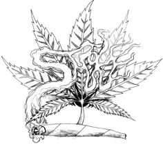 Drawing Of A Girl Smoking Weed Tattoo Weed Girl Smoking Drawing