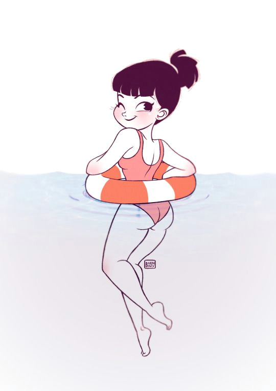 Drawing Of A Girl Swimming Pin by Lindsay Osborn On Drawings Illustration Girl Illustration