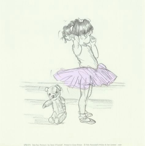 Drawing Of A Girl Taking A Photo Take Your Partners I Ballerina Ballet Drawings and Illustrations