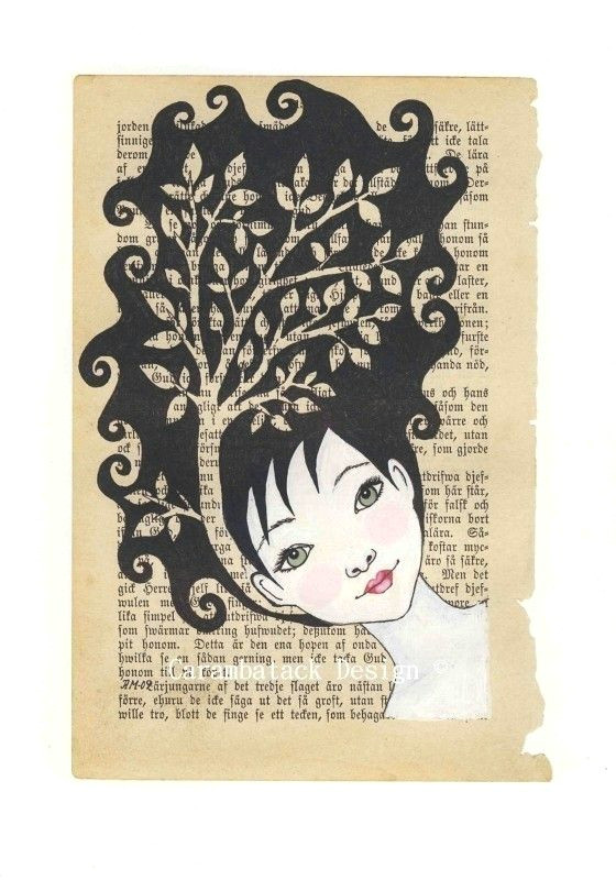 Drawing Of A Girl Under A Tree Tree Girl Limited Edition Print by Carambatack On Etsy 30 00