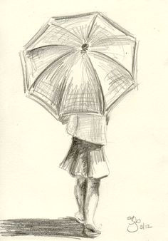 Drawing Of A Girl Under An Umbrella Girl In Rain Drawing Art Ideas In 2019 Drawings Art Art Drawings