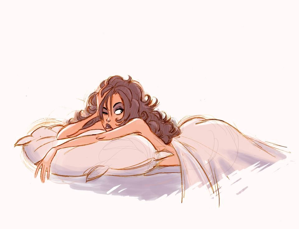 Drawing Of A Girl Waking Up Waking Up Art Pinterest Dibujo Personajes Dibujo Mujer and