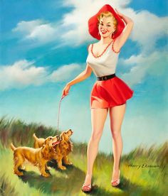 Drawing Of A Girl Walking A Dog 1426 Best Vintage Pinups and Rockabilly Images Drawings Pin Up