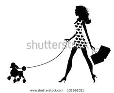 Drawing Of A Girl Walking A Dog 214 Best Silhouettes Dog Silhouettes Images In 2019 Dog Silhouette