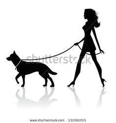 Drawing Of A Girl Walking A Dog 214 Best Silhouettes Dog Silhouettes Images In 2019 Dog Silhouette