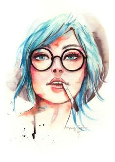 Drawing Of A Girl Wearing Glasses 784 Fantastiche Immagini Su Glasses Illustrations Backgrounds