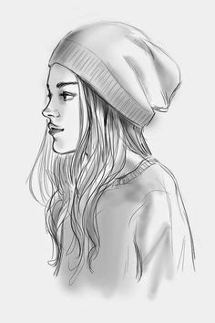 Drawing Of A Girl with A Beanie Beanie by Josjez Drawings In 2019 Pinterest Drawings Sketches