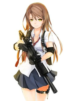 Drawing Of A Girl with A Gun 158 Best Guns Weapons Images Anime Girls Anime Art Manga Drawing