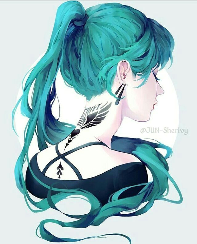 Drawing Of A Girl with Blue Hair This Reminded Me Of Karou D Dµn D D D D D D D D Dµ Art Drawings Art Drawings