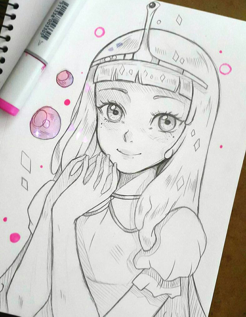 Drawing Of A Girl with Bubble Gum Pin by Brianna Vasquez On Art In 2018 Princess Bubblegum Drawings