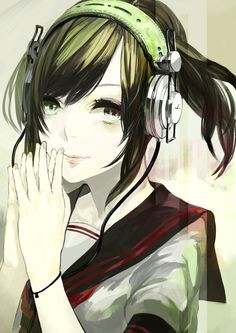 Drawing Of A Girl with Earphones 81 Best Anime Headphone Characters Images Anime Art Anime Girls