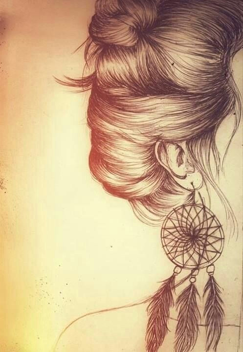 Drawing Of A Girl with Flowers In Her Hair sometimes when Your Dreams Speak You Have to Listen Dream