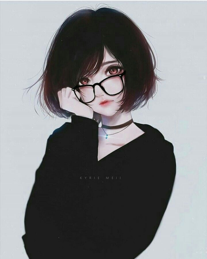 Drawing Of A Girl with Glasses Pin by Long Hang On Arts Pinterest Anime Anime Art and Drawings