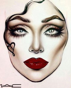 Drawing Of A Girl with Makeup 120 Best F A C E C H A R T S Images Beauty Makeup Mac Face Charts