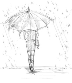 Drawing Of A Girl with Umbrella Girl In Rain Drawing Art Ideas In 2019 Drawings Art Art Drawings