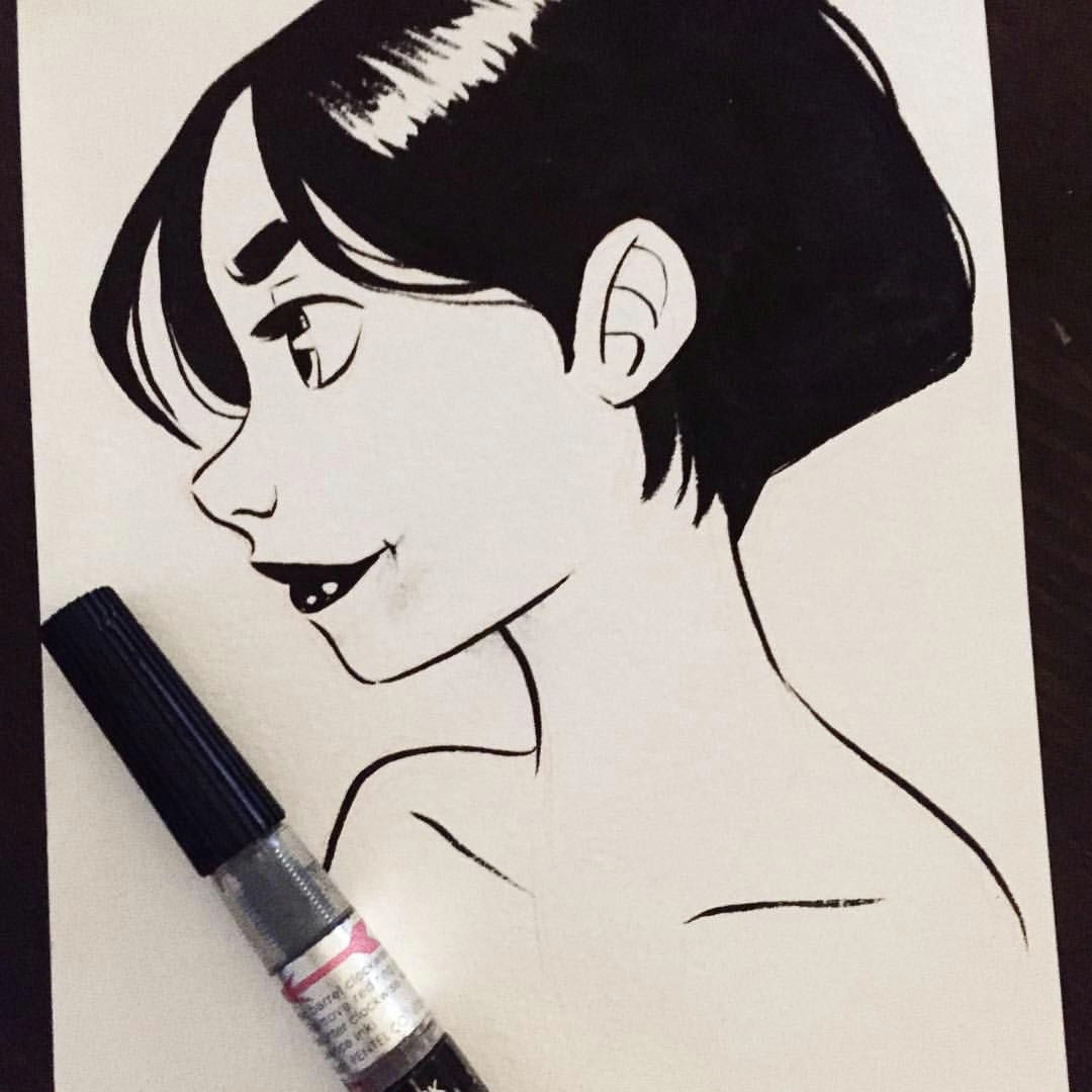 Drawing Of A Girl Writing and Another Inktober to Catch Up Inktober2015 Girlsinanimation