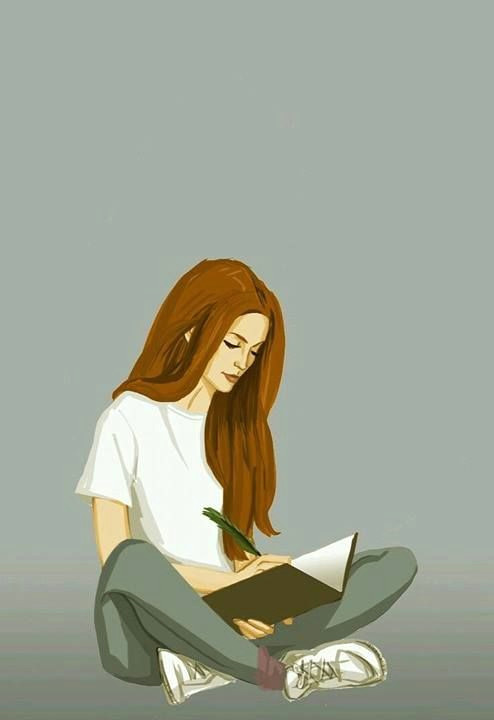 Drawing Of A Girl Writing Girl is Writing Illustration Art Art A Illustrations Harry