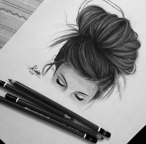 Drawing Of A Girl Writing Untitled Hairstyles Makeup Drawings Art Art Drawings