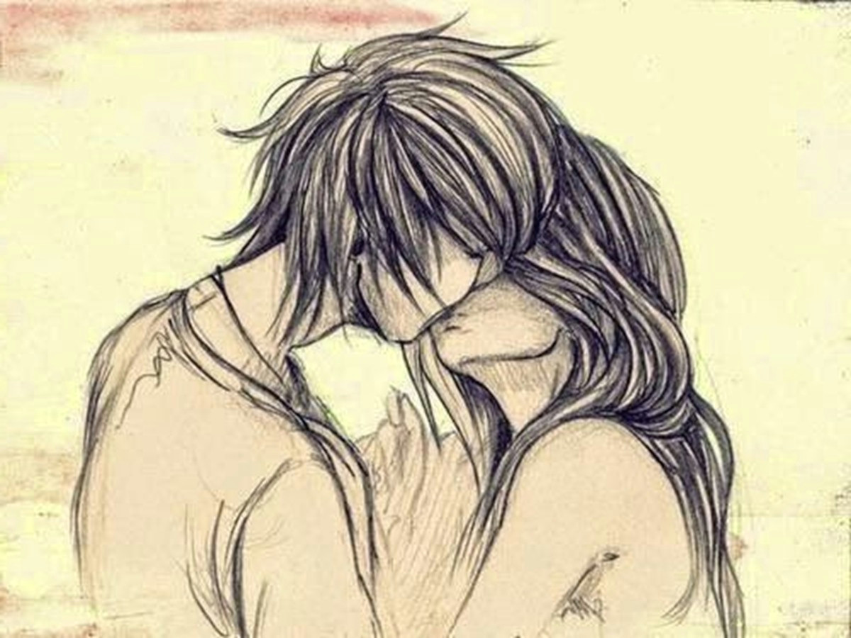 Drawing Of A Guy and Girl Kissing Girl and Boy Kissing Drawing at Getdrawings Com Free for Personal