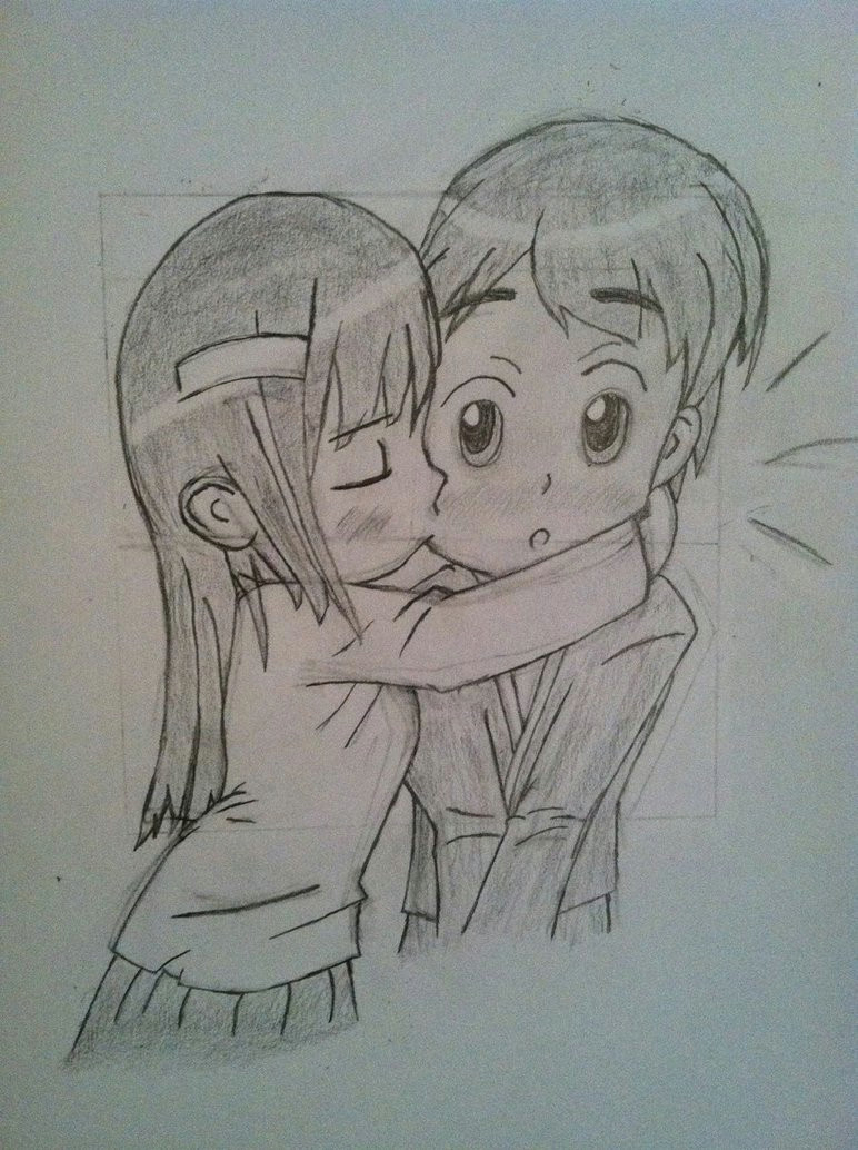 Drawing Of A Guy and Girl Kissing Girl and Boy Kissing Drawing at Getdrawings Com Free for Personal