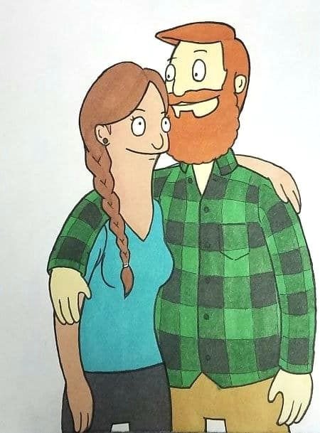 Drawing Of A Guy Holding A Girl A Boyfriend Surprised His Girlfriend by Drawing them as A Couple In