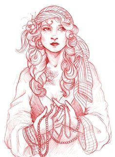 Drawing Of A Gypsy Girl 76 Best Gypsy Drawing Images Neo Traditional Tattoo Drawings