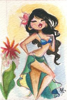 Drawing Of A Hawaiian Girl 450 Best island Girl Images Hawaiian Art Hawaiian Girls Caricatures