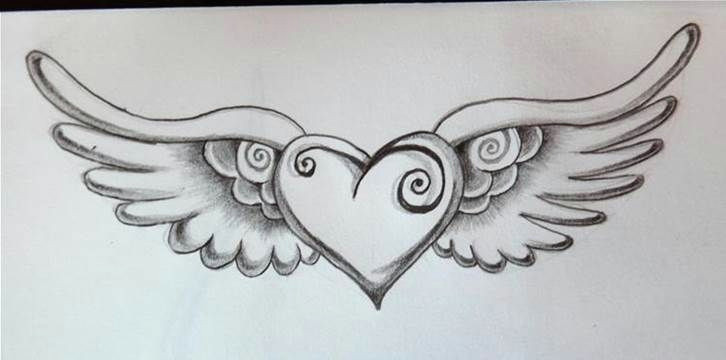 Drawing Of A Heart and Wings Heart Tatoo Bing Images Tattoos Tattoos Tattoo Designs Heart