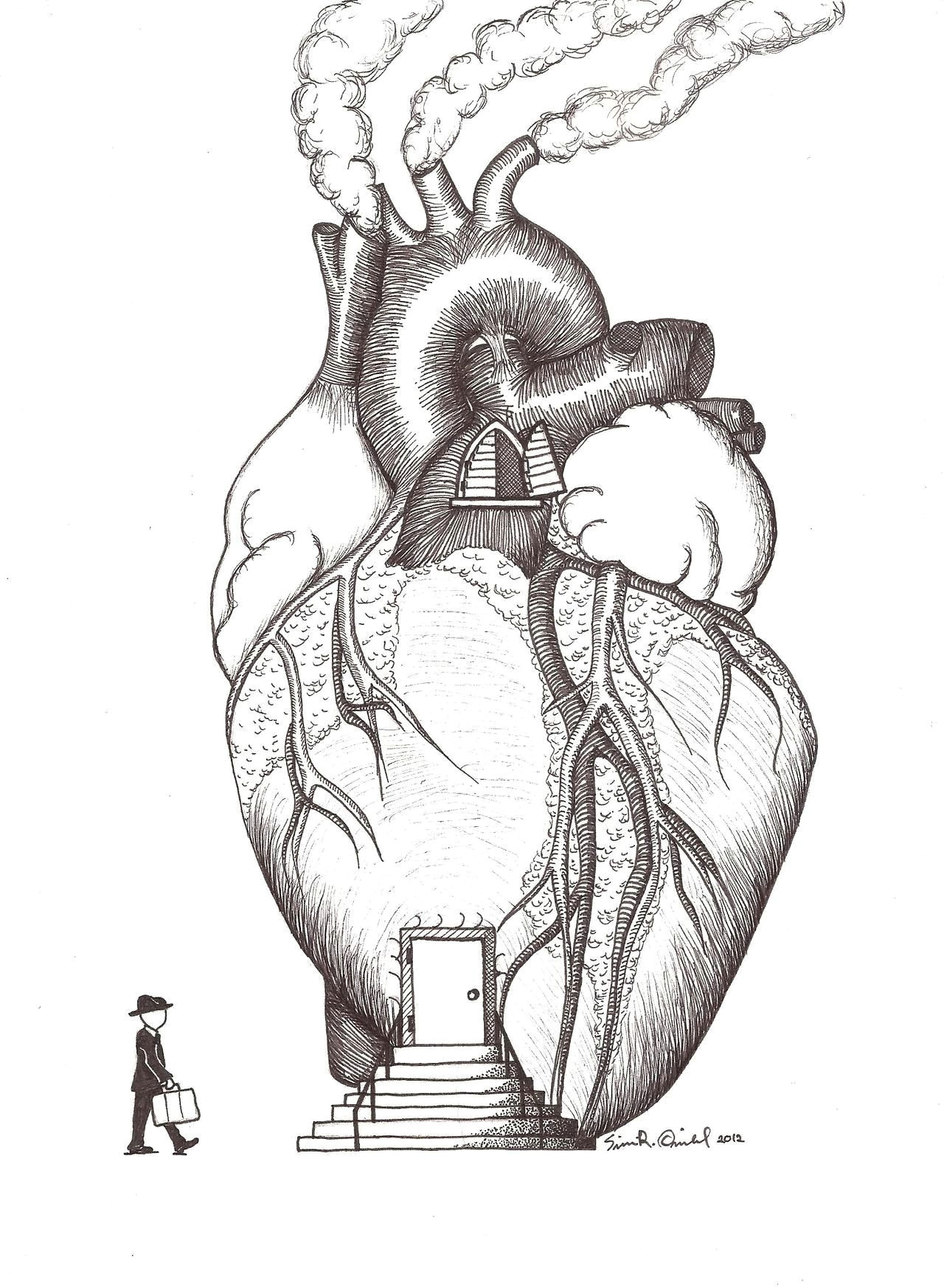 Drawing Of A Heart Human Home is where the Heart is Hate the Heart ist Art Drawings Ap