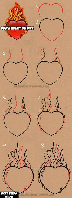 Drawing Of A Heart On Fire 51 Best Valentine S Day Drawing Ideas Easy Valentine S Day Drawing