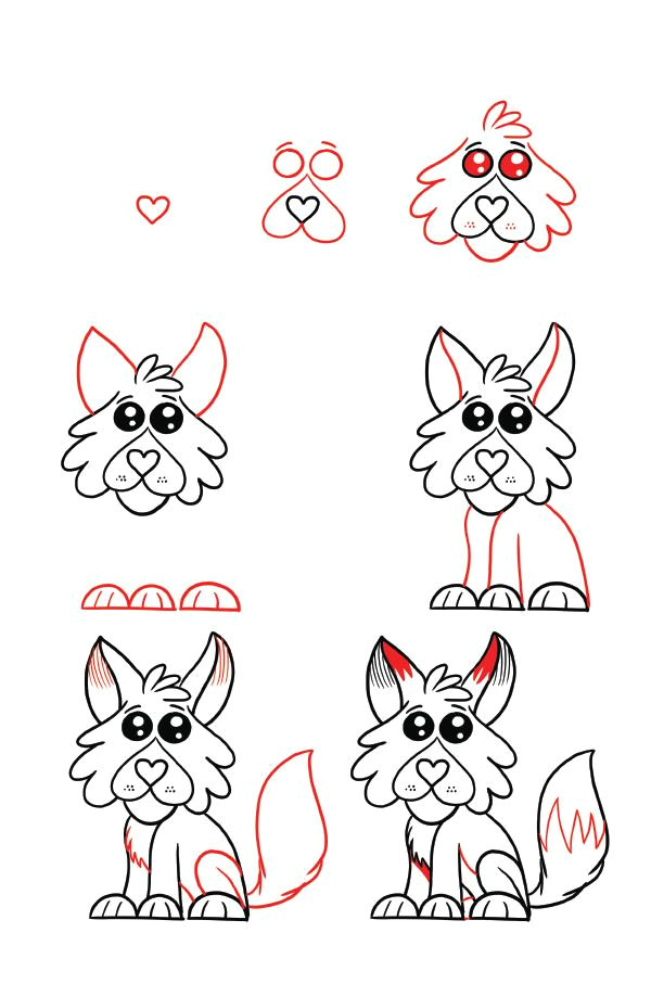 Drawing Of A Heart Shape Start with A Heart Draw Characters Using Heart Shapes Shop Harptoons