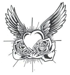Drawing Of A Heart with A Ribbon 39 Awesome Drawings Of Hearts with Angel Wings Images Angel S