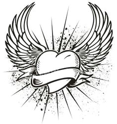 Drawing Of A Heart with Angel Wings 112 Best Angel Wing S Surrounding A Heart Memorial Tattoo S for My